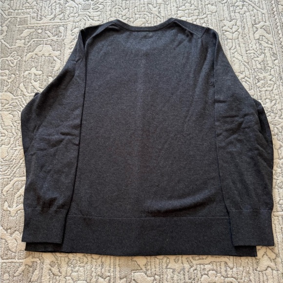 Lands' End womans Charcoal Cardigan Sweater 1X - Picture 4 of 7